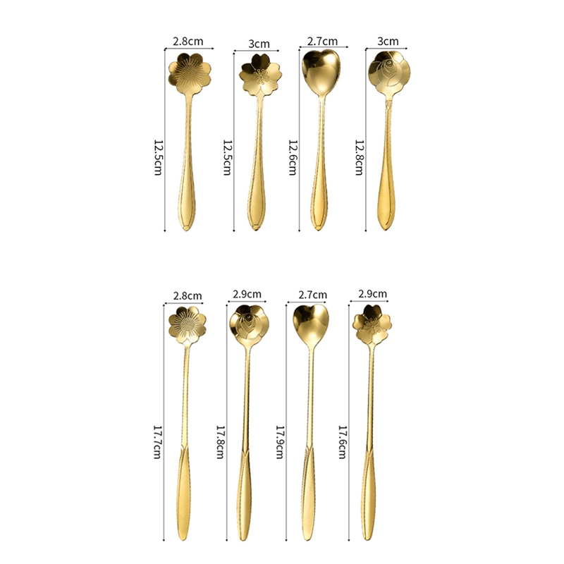 Coffee Tea Replacement - Edelstahl Kirsche Blume Gold Scoop Kaffee