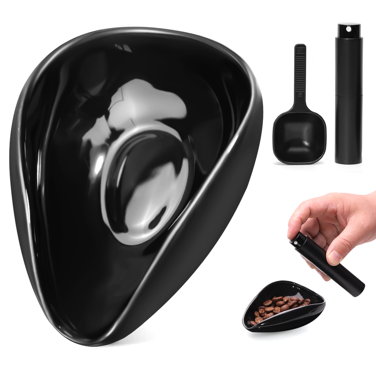 Coffee Tea Or - Leeseph Kaffeebohnen-Dosierbecher und Löffel-Set, Keramik-Dosiergefäß, Messbehälter-Set