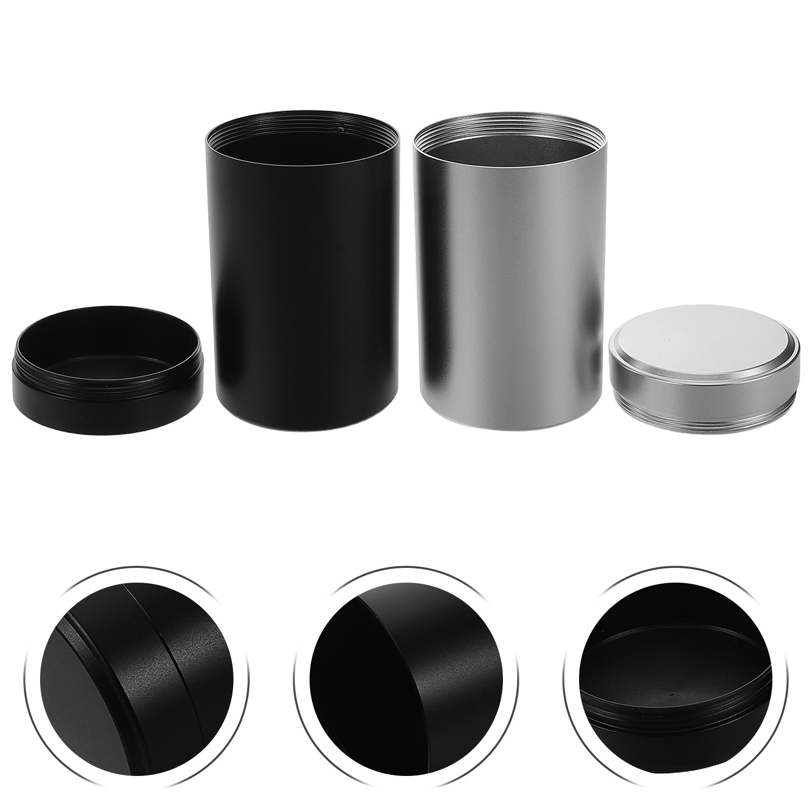 Coffee Tea Jars - 2-teiliges Metallbehälter-Set aus Aluminiumlegierung, tragbare, versiegelte