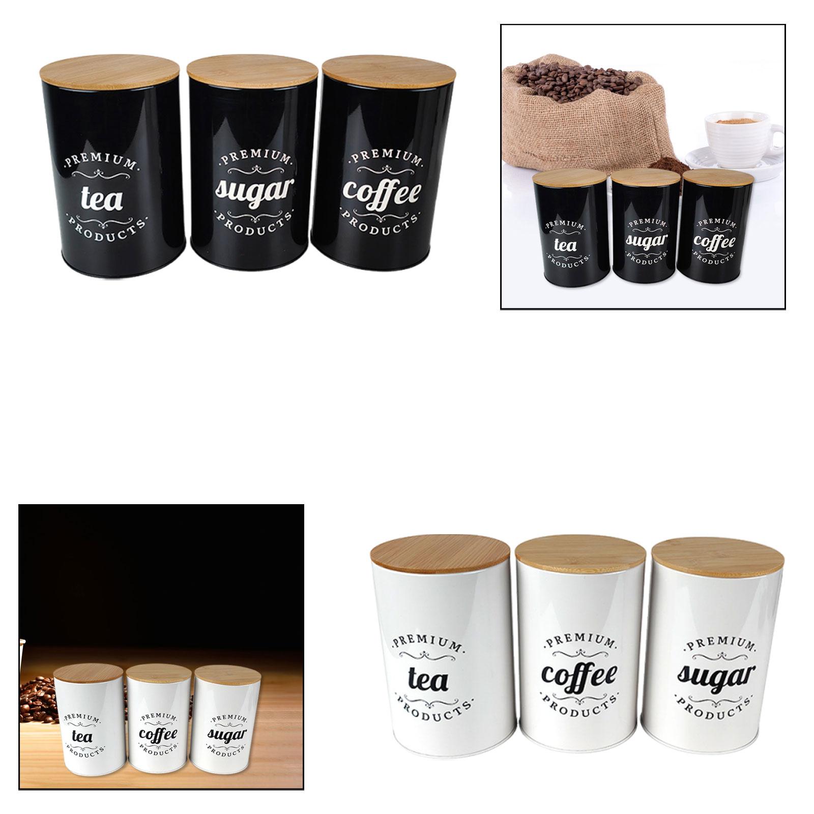 Coffee Tea Sugar Container Set - Kaffee-, Tee- und Zuckerbehälter, Lebensmittel-Aufbewahrungsdose, Dekorative