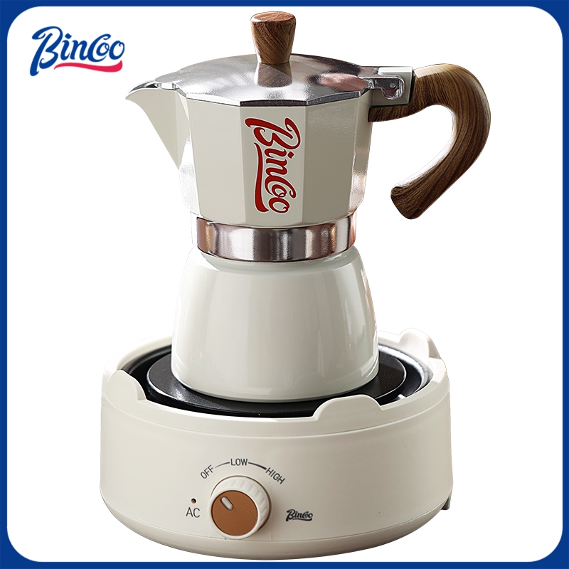 Coffee Tea Chocolate - Bincoo Moka-Topf und Elektroherd-Kombination, Espressomaschine, kompaktes