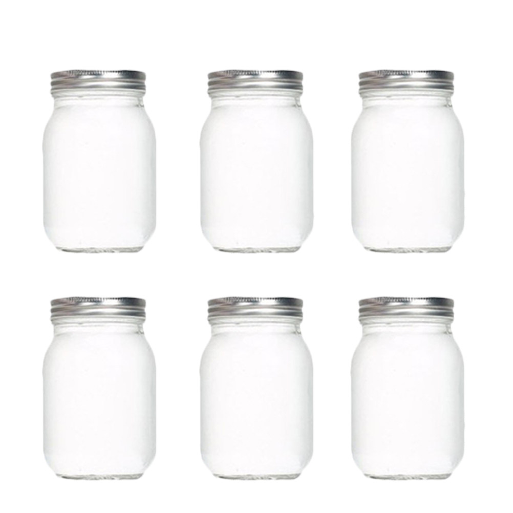 Coffee Tea Jars - 6 Stück Transparente Runde Glasbehälter mit