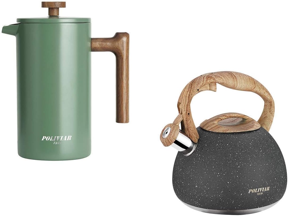 Good Coffee Tea - POLIVIAR 34 oz French Press Kaffeemaschine
