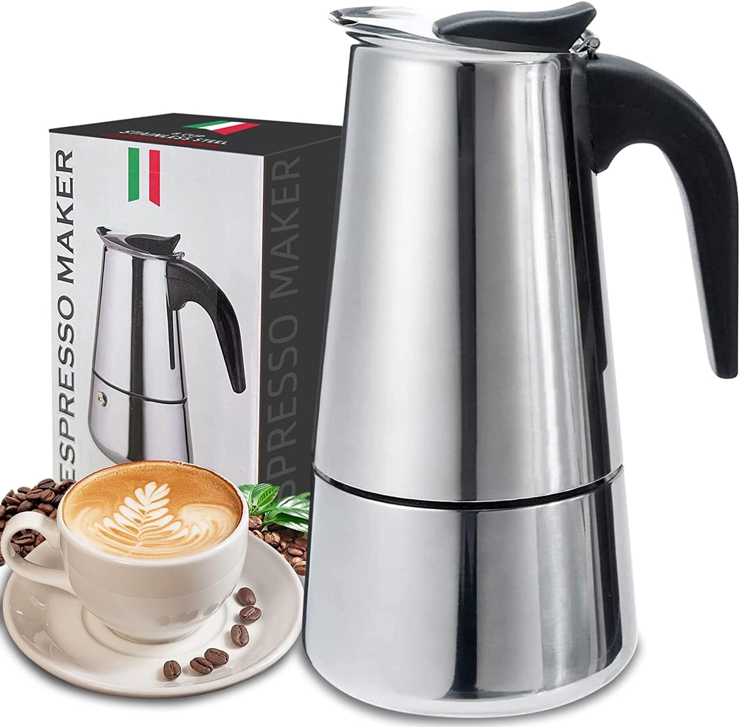 Coffee Tea Chocolate - 4/6/9 Tassen Moka Pot Caffe Maschine