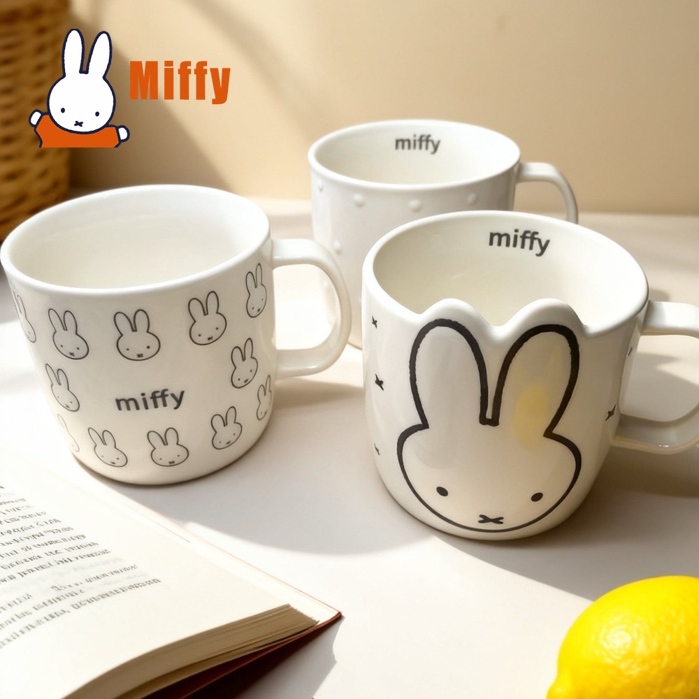 Coffee Tea Good Morning - Kawaii Miffy Keramikbecher Niedlicher Hasen-Kaffeebecher mit