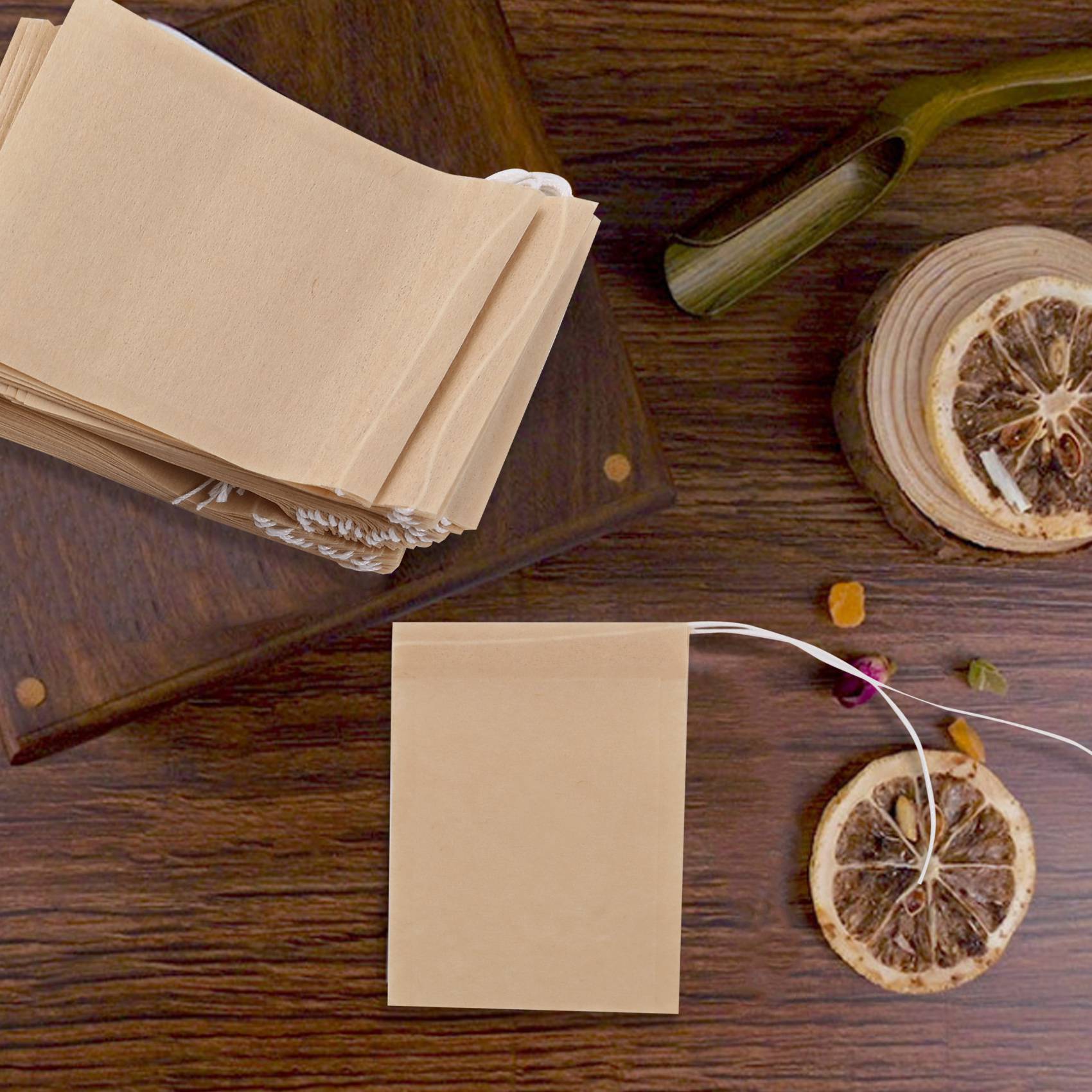 Coffee Tea And Leaf - AC76-500 Packung Teefilterbeutel, Einweg-Papier-Teebeutel mit Kordelzug