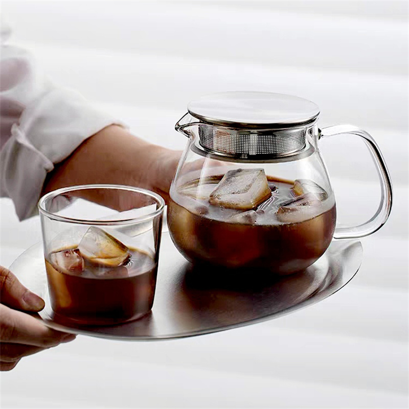 Coffee Tea Replacement - Japanische Herdplatte sichere Klarglas-Teekanne mit Filter