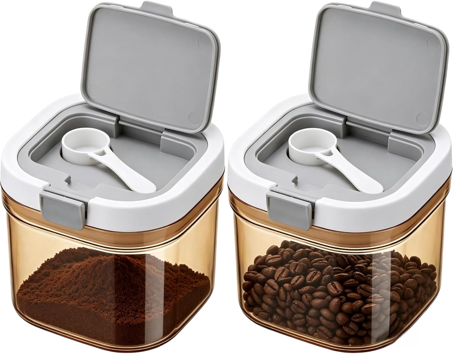 Coffee Tea Sugar Container Set - 2 Stück Kaffeedose mit Schaufel, luftdichter