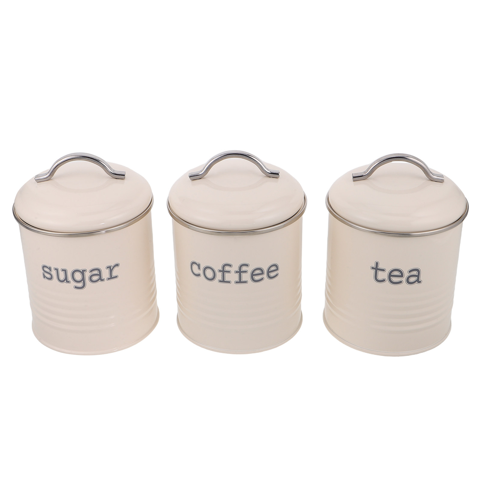 Coffee Tea Jars - 3-teiliges Versiegeltes Kaffeebohnen-Behälterset Luftdichte Tee- und
