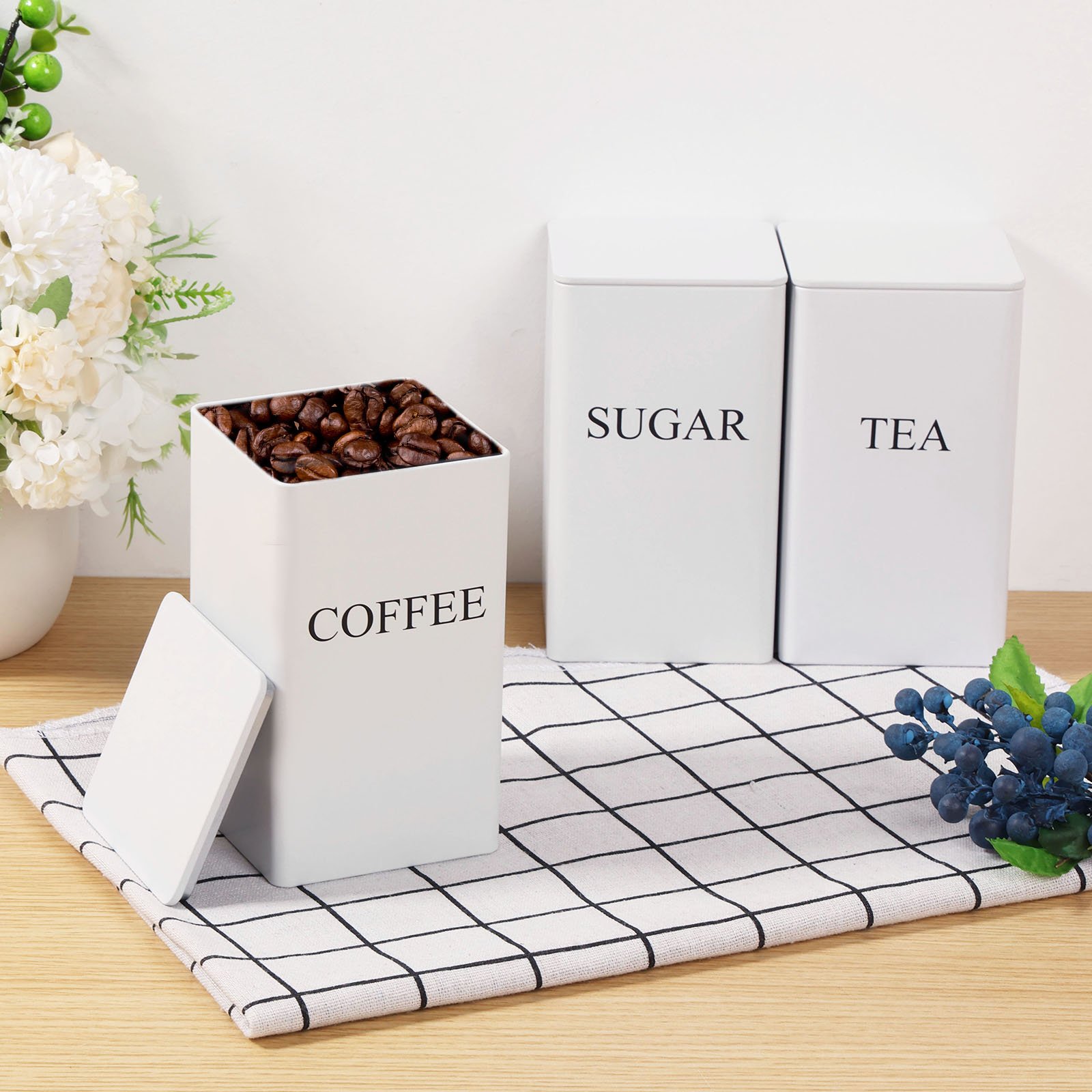 3Pcs Kaffee Bean Lagerung Kani – Coffee Tea Sugar Container Set Bewertung und Preis