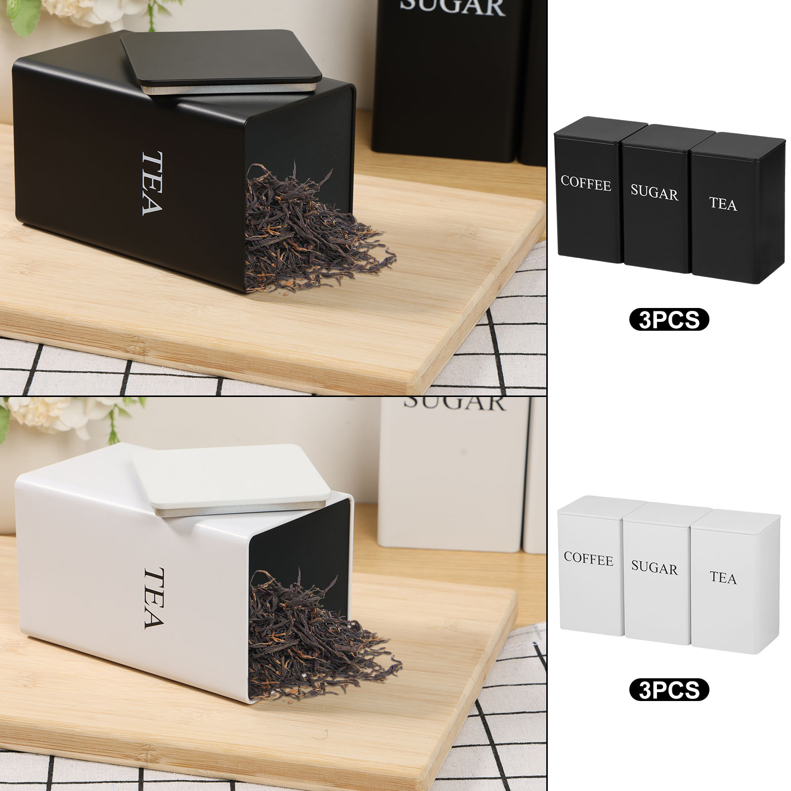 3Pcs Kaffee Bean Lagerung Kani – Coffee Tea Sugar Container Set Bewertung und Preis