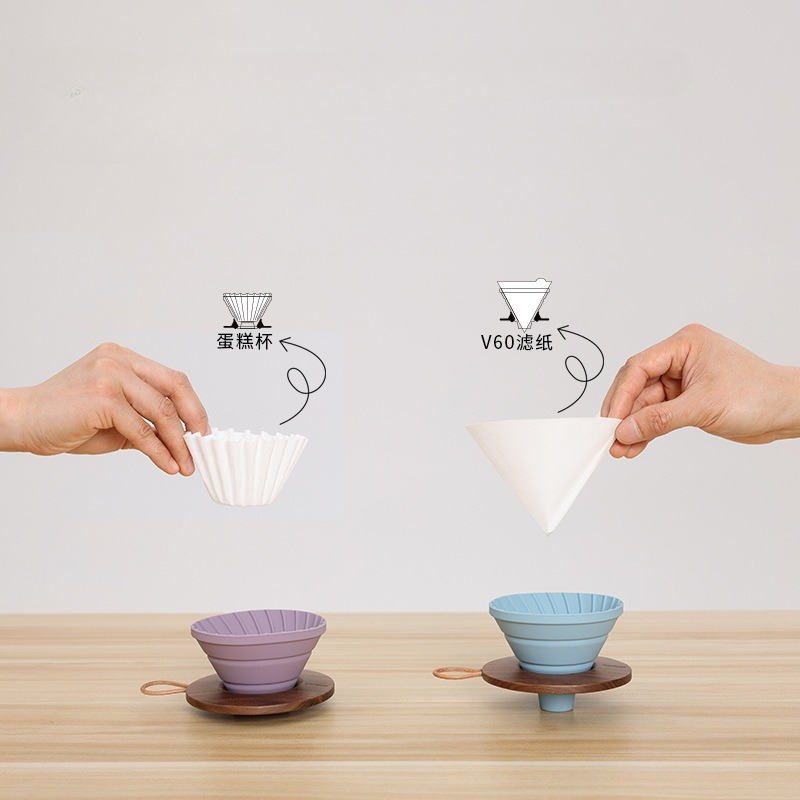 Tragbarer faltbarer Silikon-Ka – Coffee Dripper V60 Bewertung und Preis