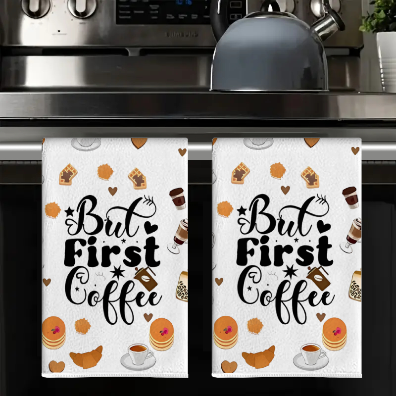 2 Stück, Küchentücher mit Aufs – Coffee Tea Good Morning Bewertung und Preis