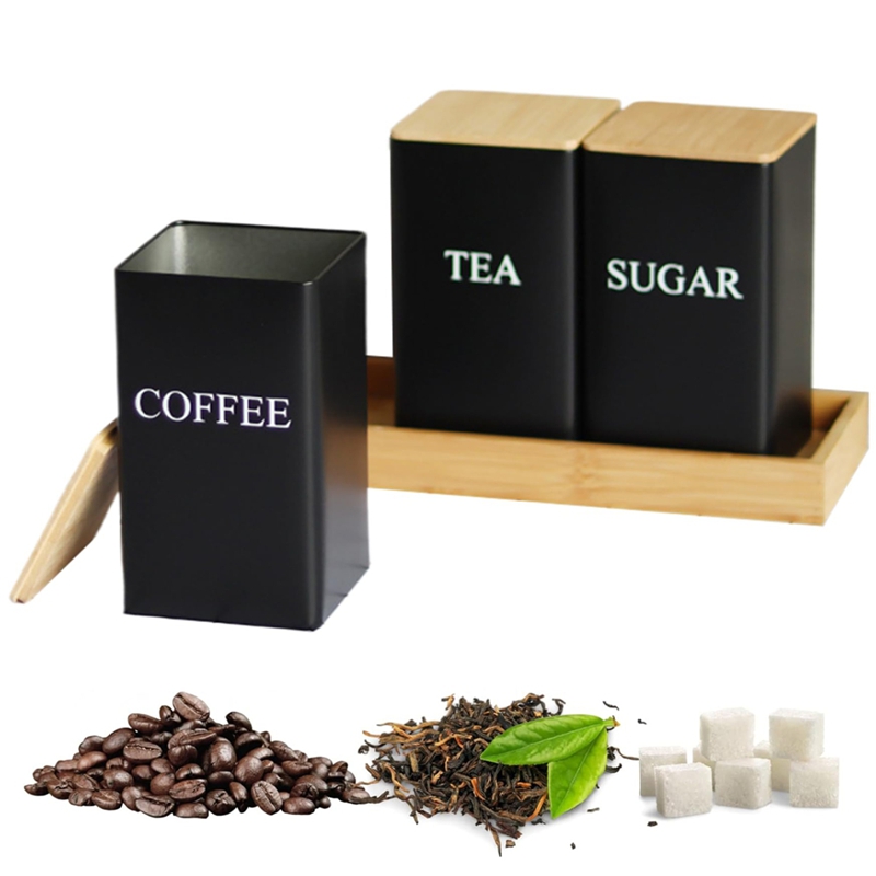3-teiliges Set Tee-, Kaffee- u – Coffee Tea Sugar Container Set Bewertung und Preis