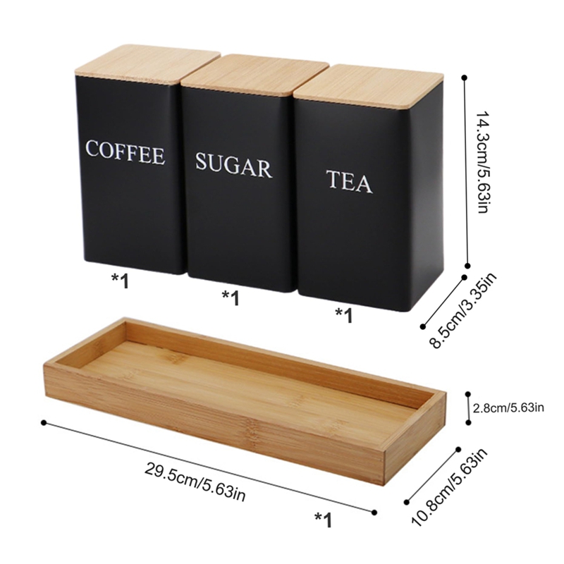 3-teiliges Set Tee-, Kaffee- u – Coffee Tea Sugar Container Set Bewertung und Preis