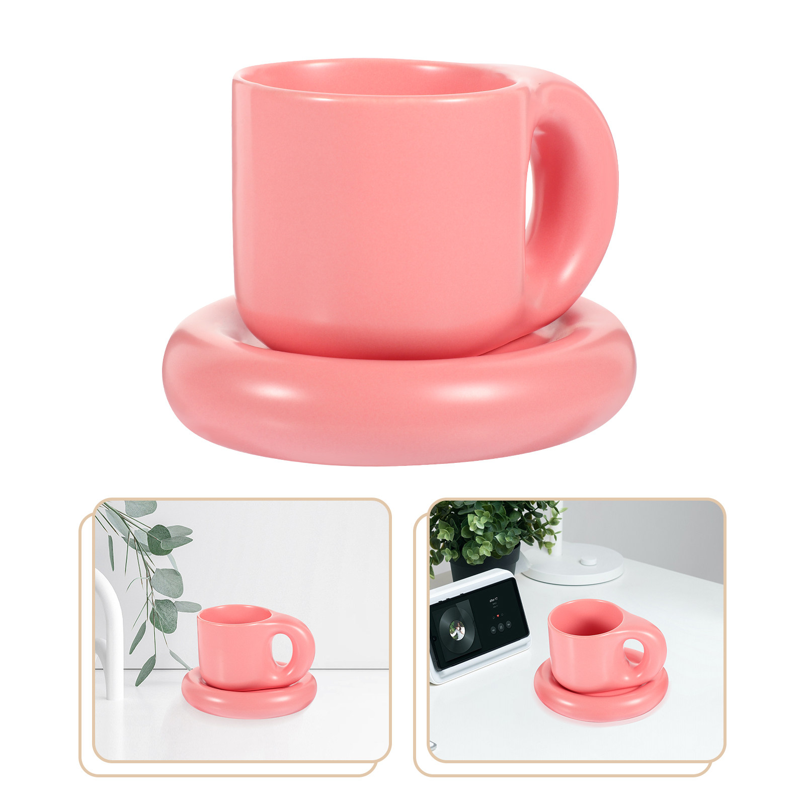Keramik-Kaffeetassen-Set mit U – Coffee Tea Chocolate Bewertung und Preis