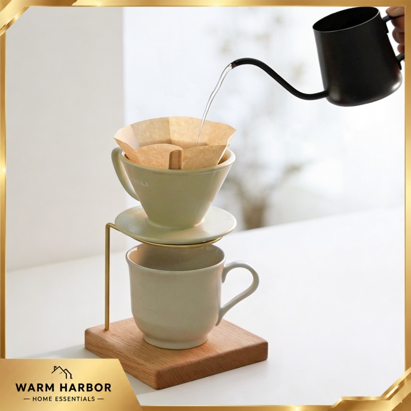 Holz-Messing Pour-Over Kaffee- – Coffee Dripper V60 Bewertung und Preis